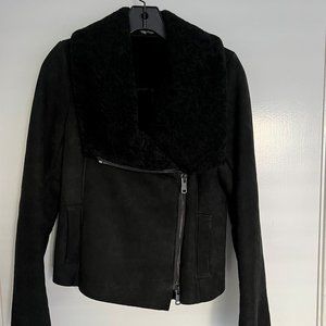 Vince suede lamb jacket with merino shearling lamb interior